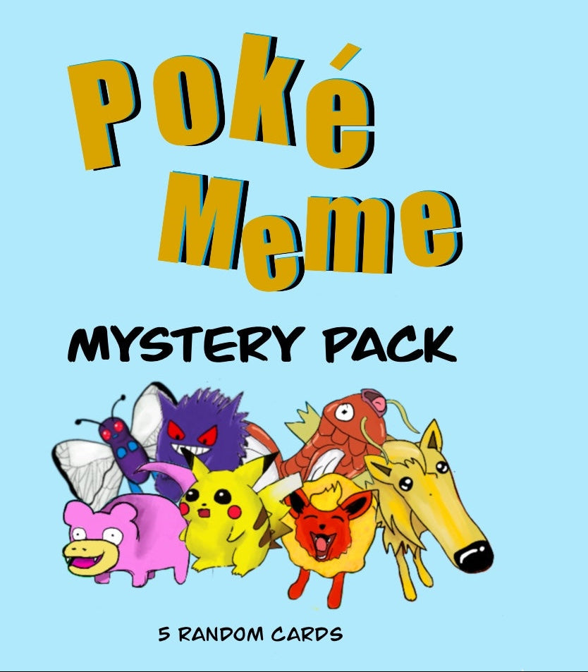 Poke Meme Mystery Pack-5 Cards