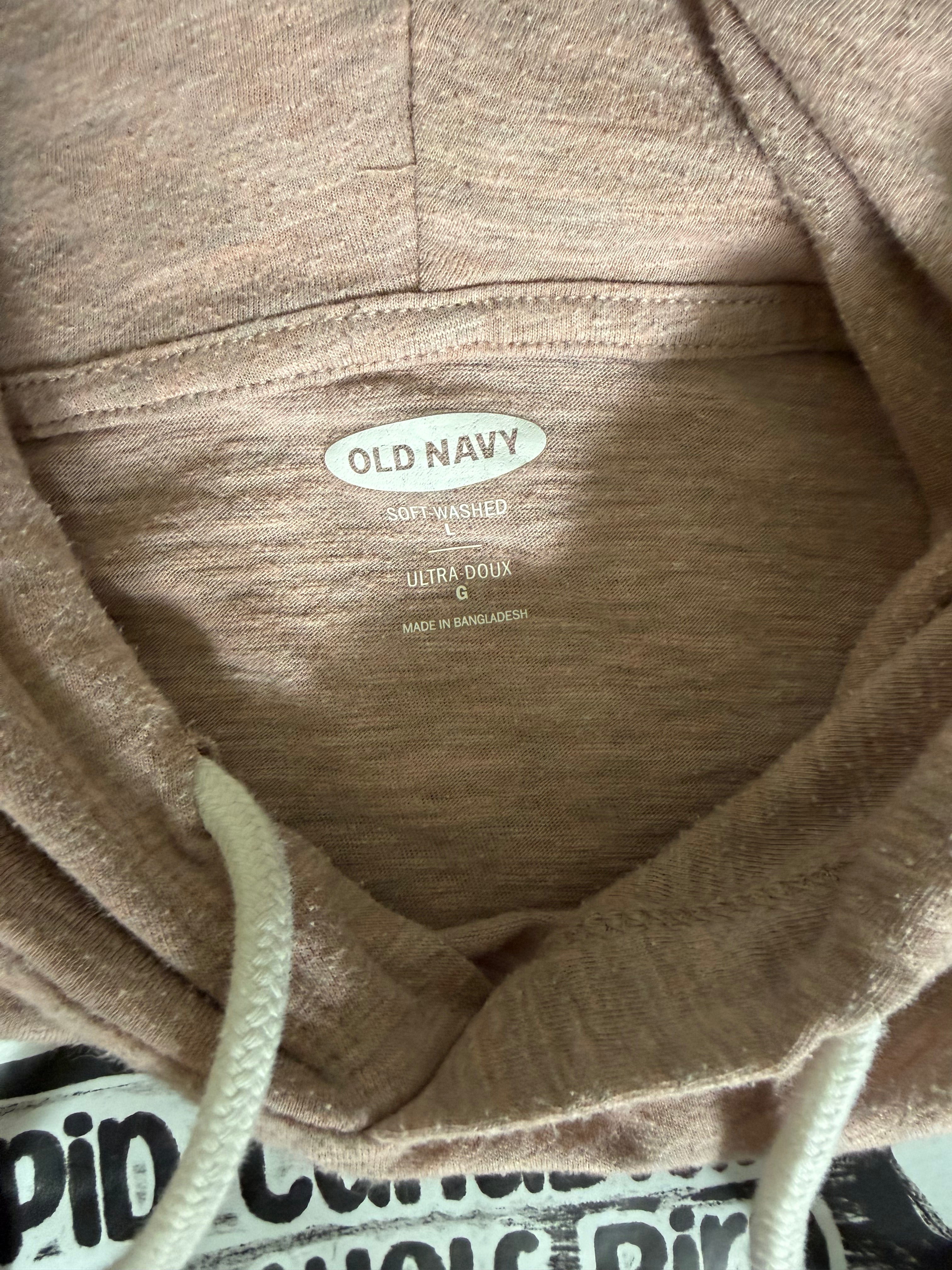 Stupid Canadian Wolf Bird with Hollanov sleeves THRIFTED sweater- light dusty pink